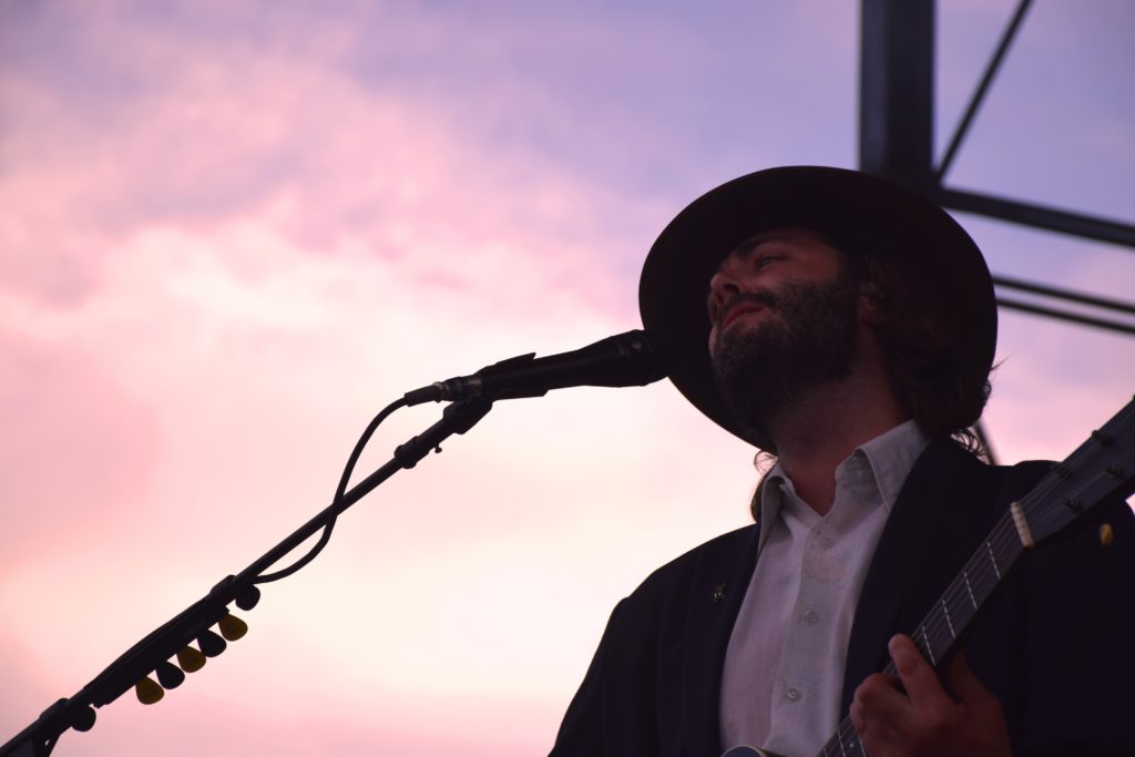 Lord Huron singing to the crowd at High Water Festival